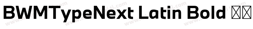 BWMTypeNext Latin Bold 粗体字体转换